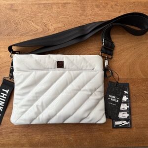 THINK ROYLN White Quilted Crossbody Bag